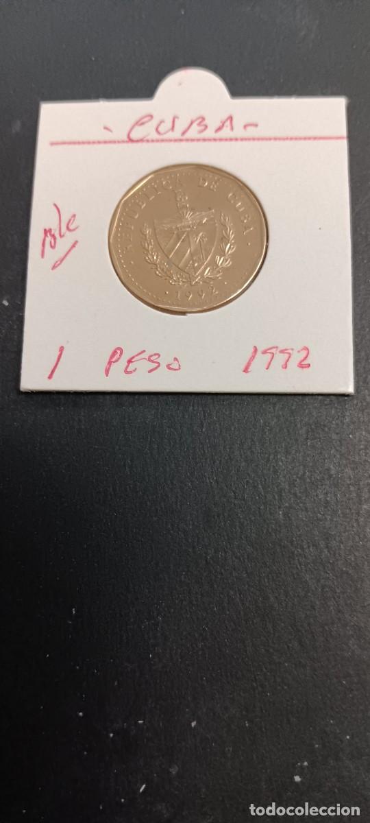 Monedas antiguas de Am&eacute;rica: CUBA 1 PESO 1992 BC KM=347 (PATRIA &Oacute; MUERTE)
