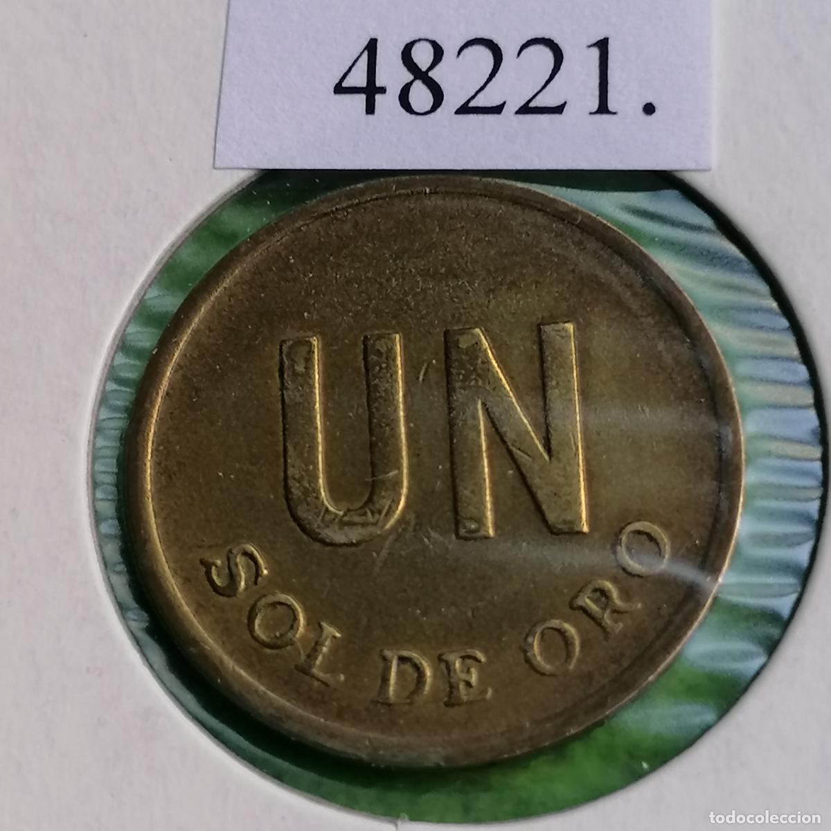 Monedas antiguas de Am&eacute;rica: Per&uacute; 1 sol 1975, escribe al menos 20 caracteres