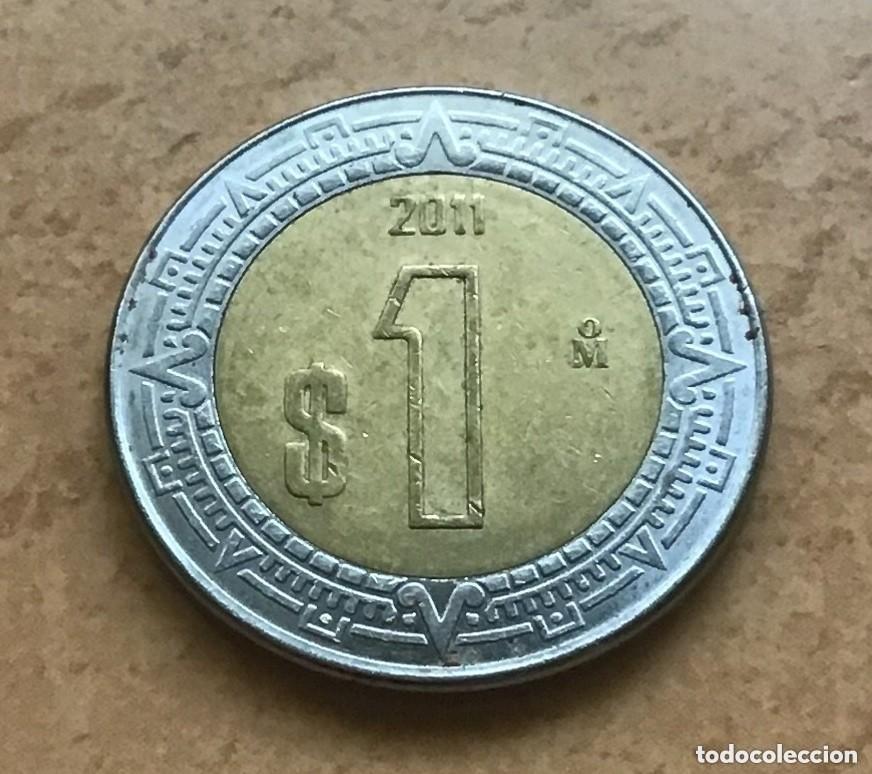 Monedas antiguas de Am&eacute;rica: 1 peso de M&eacute;xico (M&eacute;jico). A&ntilde;o 2011