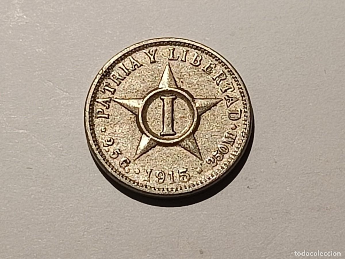Monedas antiguas de Am&eacute;rica: Moneda de Cuba. 1 centavo. 1915