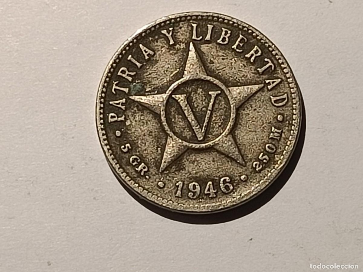 Monedas antiguas de Am&eacute;rica: Moneda de Cuba. 5 centavos. 1946 - Foto 1