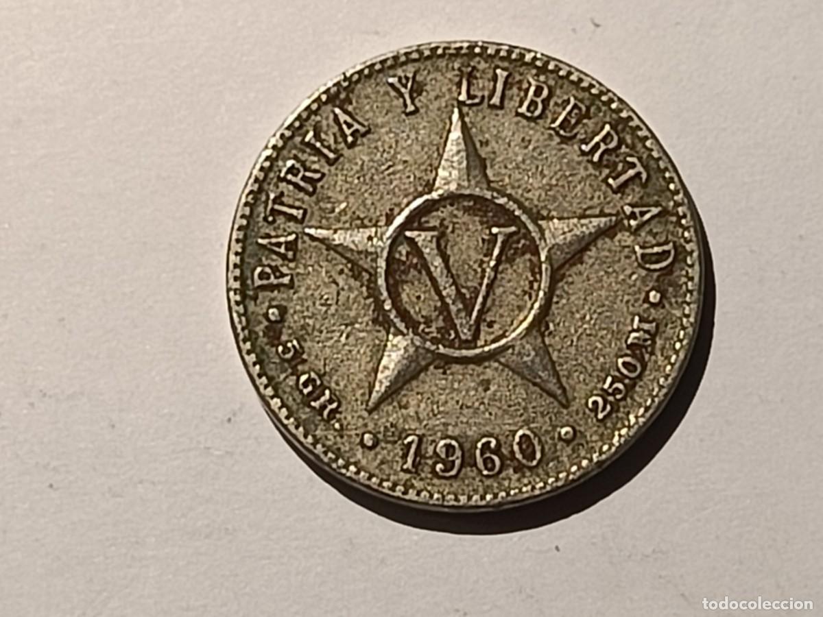 Monedas antiguas de Am&eacute;rica: Moneda de Cuba. 5 centavos 1960 - Foto 1