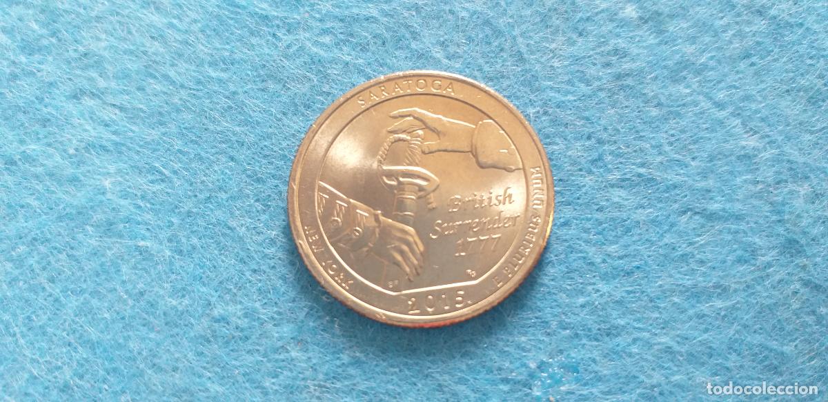 Monedas antiguas de Am&eacute;rica: Moneda, Estados Unidos, USA. QUARTER DOLAR Saratoga, Nueva York. A&Ntilde;O 2015. P.