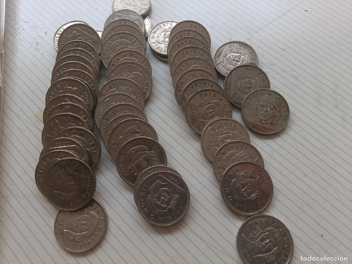 Monedas antiguas de Am&eacute;rica: 54 monedas de 3 pesos de cuba. 1990, 1992, 1995 y 2002