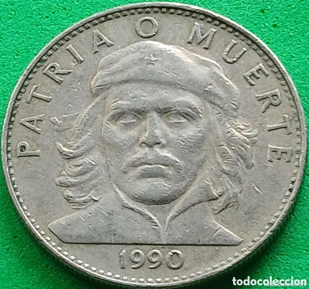 Monedas antiguas de Am&eacute;rica: Cuba 3 pesos 1990 Ernesto &rdquo;Ch&eacute;&rdquo; Guevara