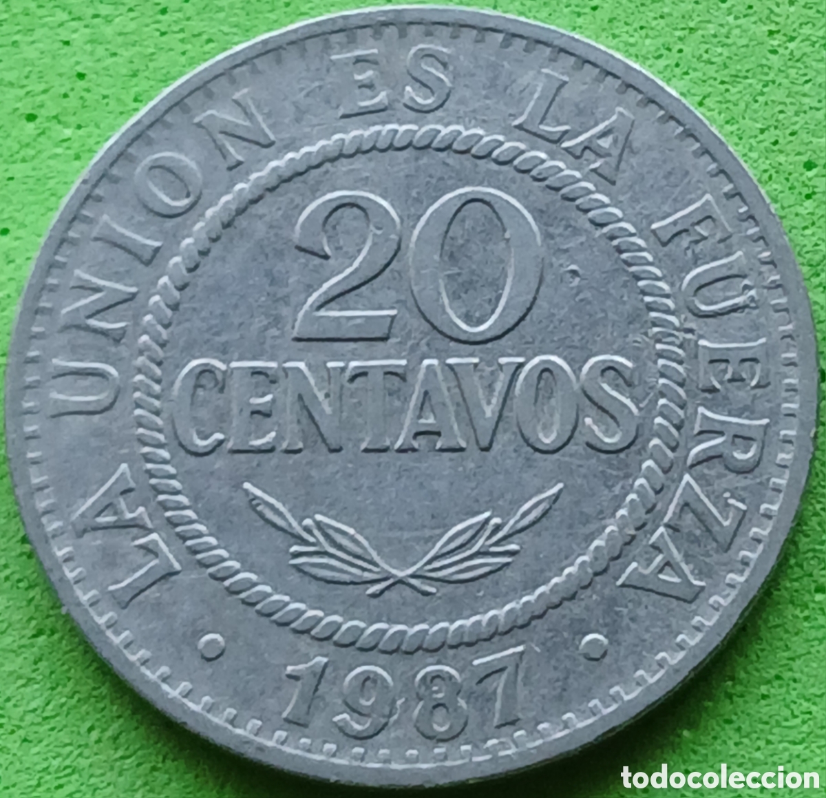 Monedas antiguas de Am&eacute;rica: Bolivia 20 centavos 1987 km#203