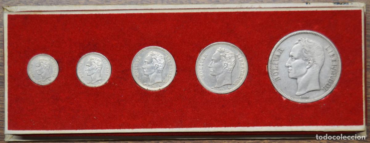 Monedas antiguas de Am&eacute;rica: VENEZUELA - SET MONEDAS PLATA BOLIVARES EN ESTUCHE - LOTE 5721