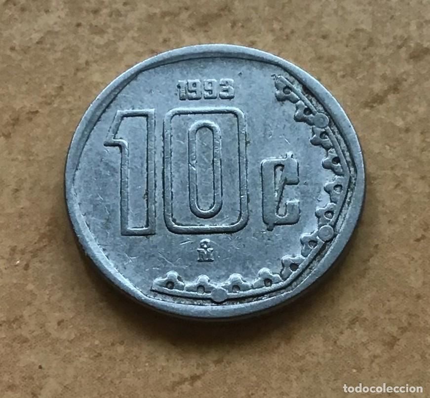 Monedas antiguas de Am&eacute;rica: 10 centavos de M&eacute;xico (M&eacute;jico). A&ntilde;o 1993