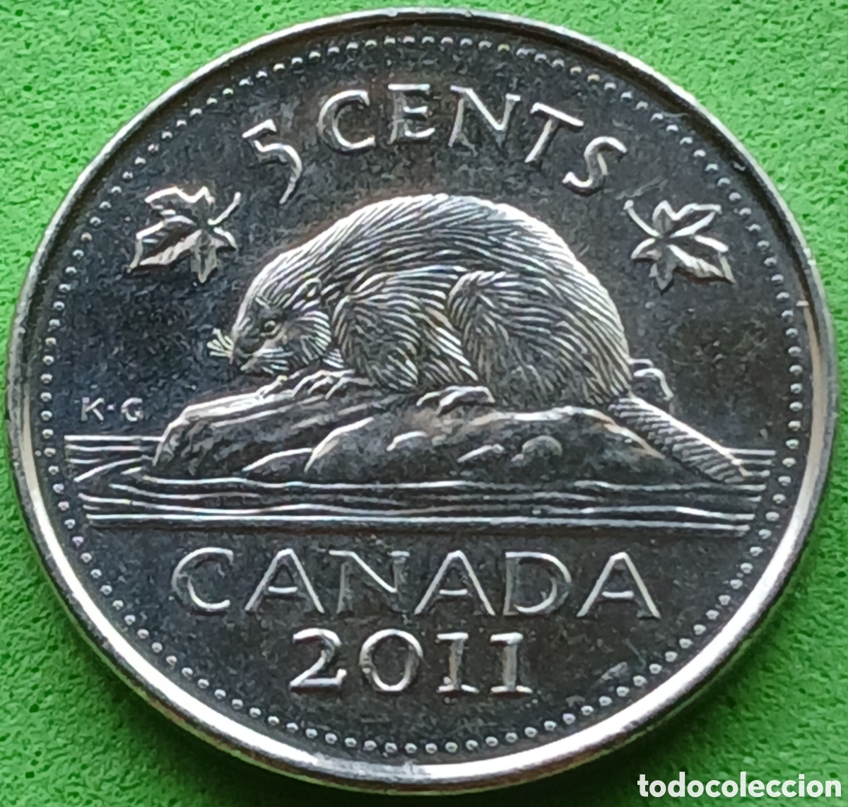 Monedas antiguas de Am&eacute;rica: Canad&aacute; 5 cents 2011 km#491