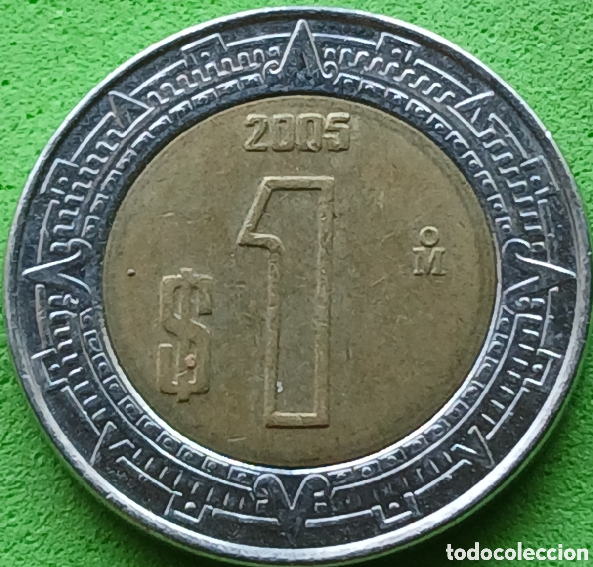 Monedas antiguas de Am&eacute;rica: M&eacute;xico 1 peso 2005 km#603
