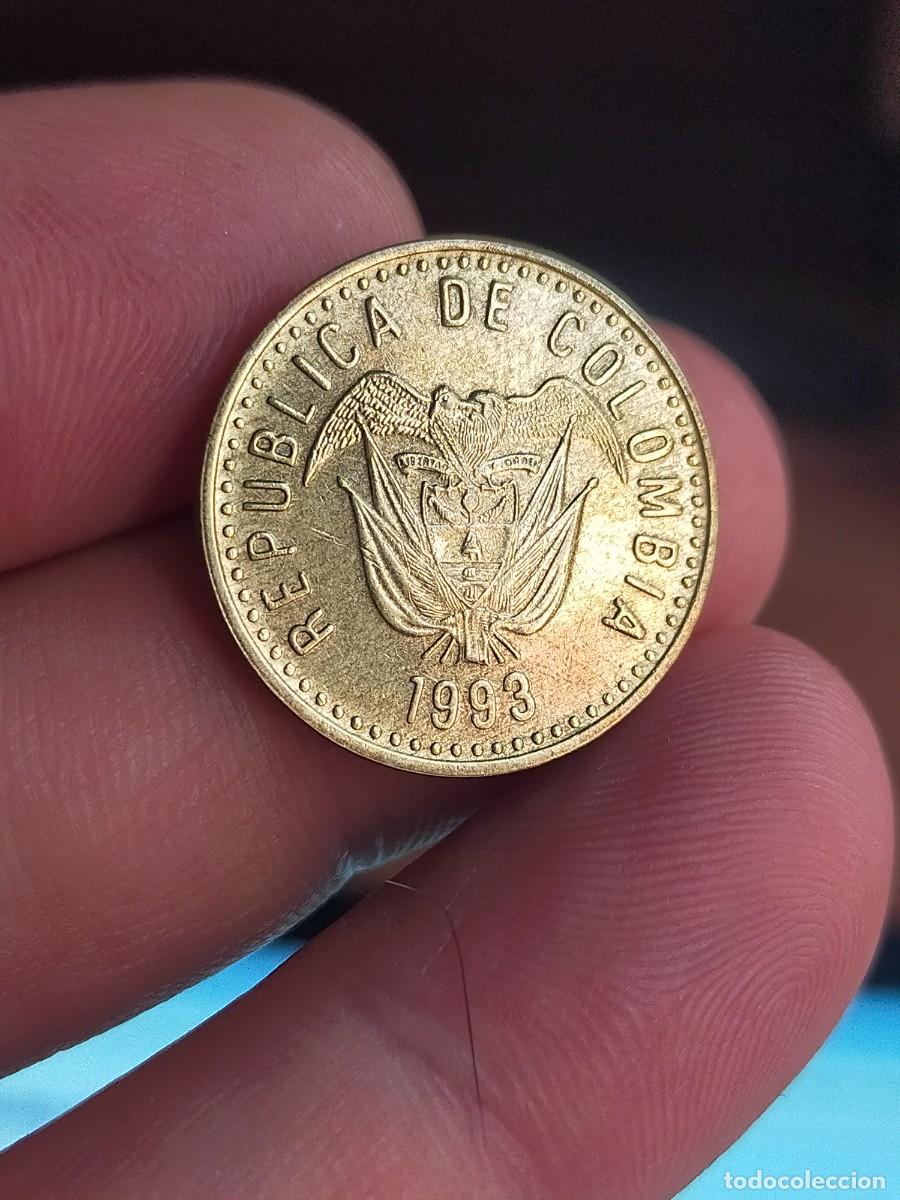 Monedas antiguas de Am&eacute;rica: MONEDA DE 100 CIEN PESOS COLOMBIA 1993 MUY BUENA CONSERVACION