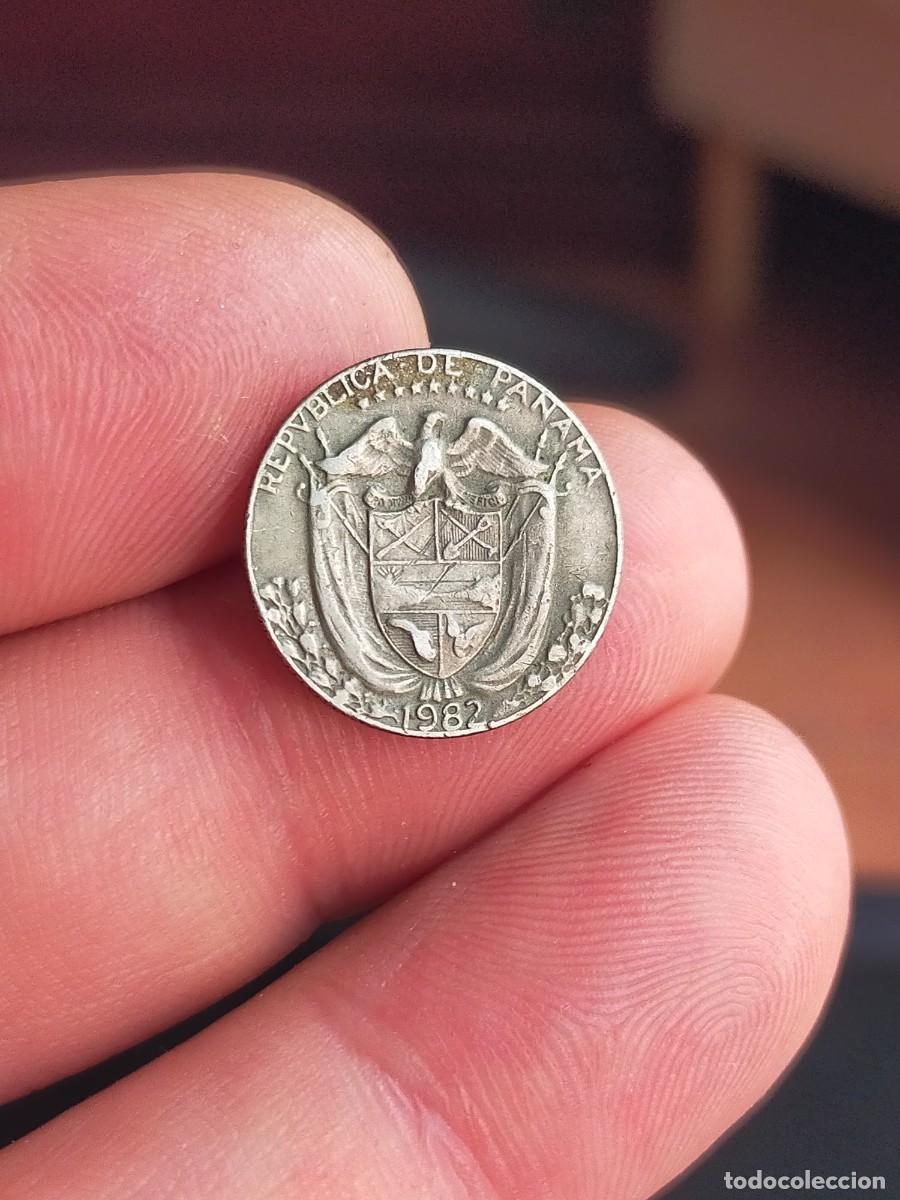 Monedas antiguas de Am&eacute;rica: MONEDA DE 1/10 0.1 UN DECIMO BALBOA PANAMA 1982 BUENA CONSERVACION