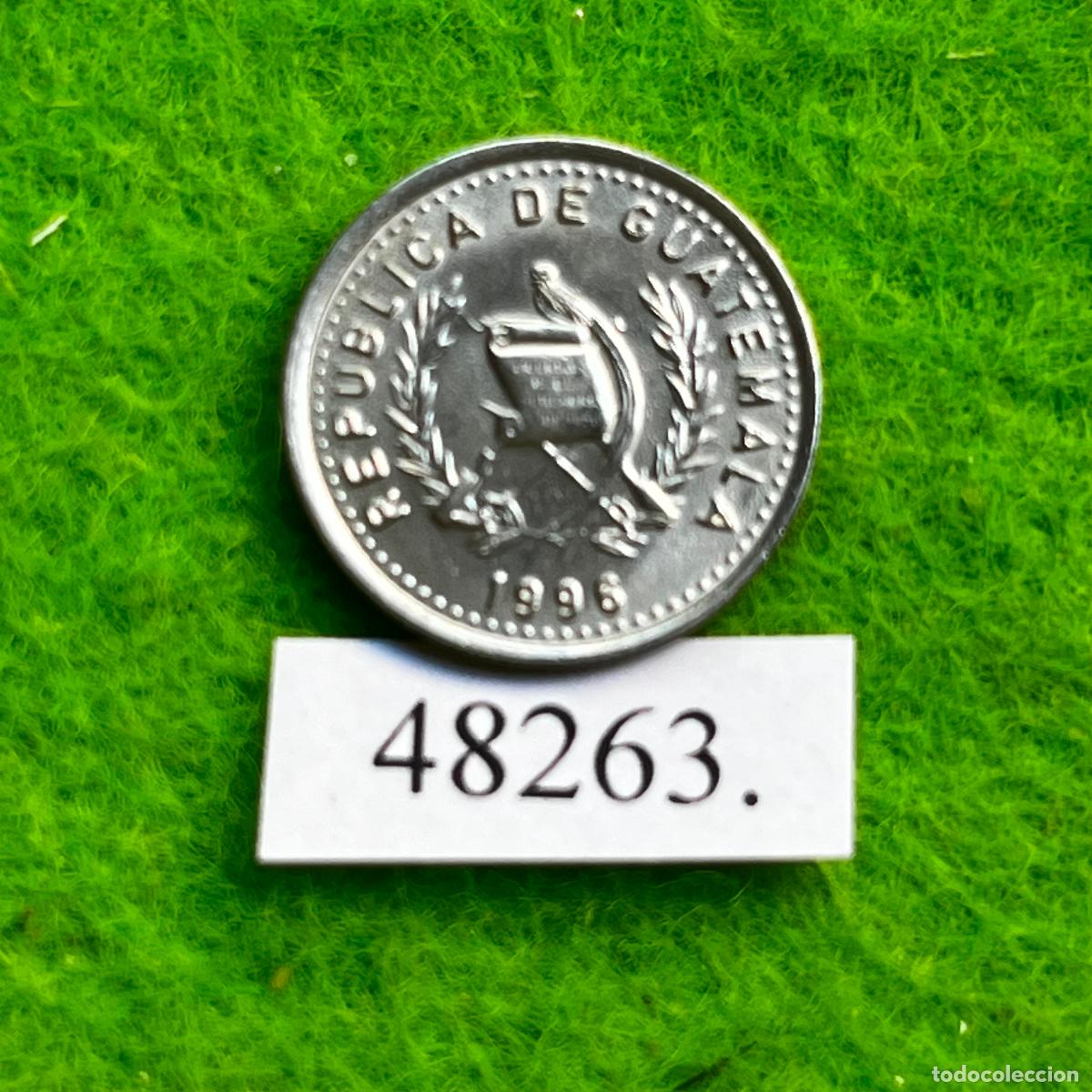 Monedas antiguas de Am&eacute;rica: Guatemala 5 centavos 1996, c&eacute;ntimos - Foto 2