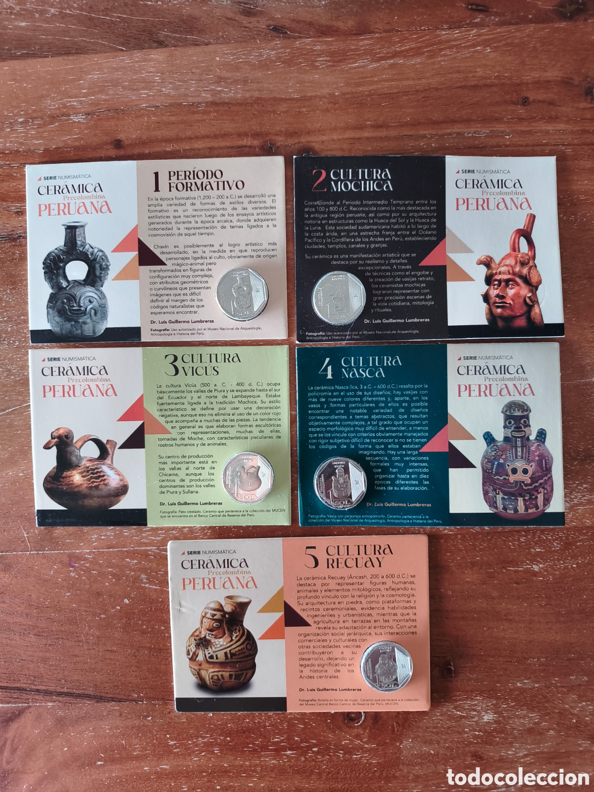 Alte M&uuml;nzen aus Amerika: Coincards Per&uacute; 1 sol Cer&aacute;mica precolombina