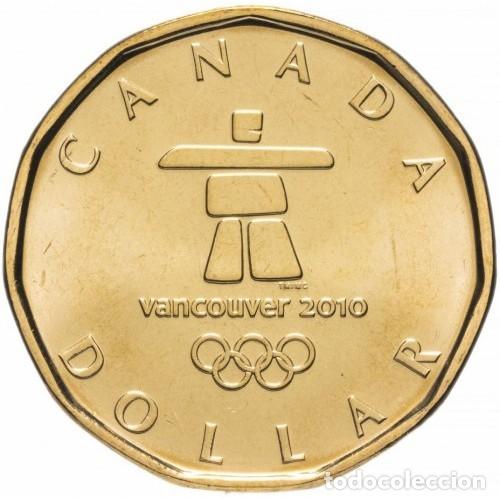 Monedas antiguas de Am&eacute;rica: Canad&aacute;, 1 d&oacute;lar 2010 ''JJOO de Invierno: Vancouver'', UC#186./ Nueva, sin circular.