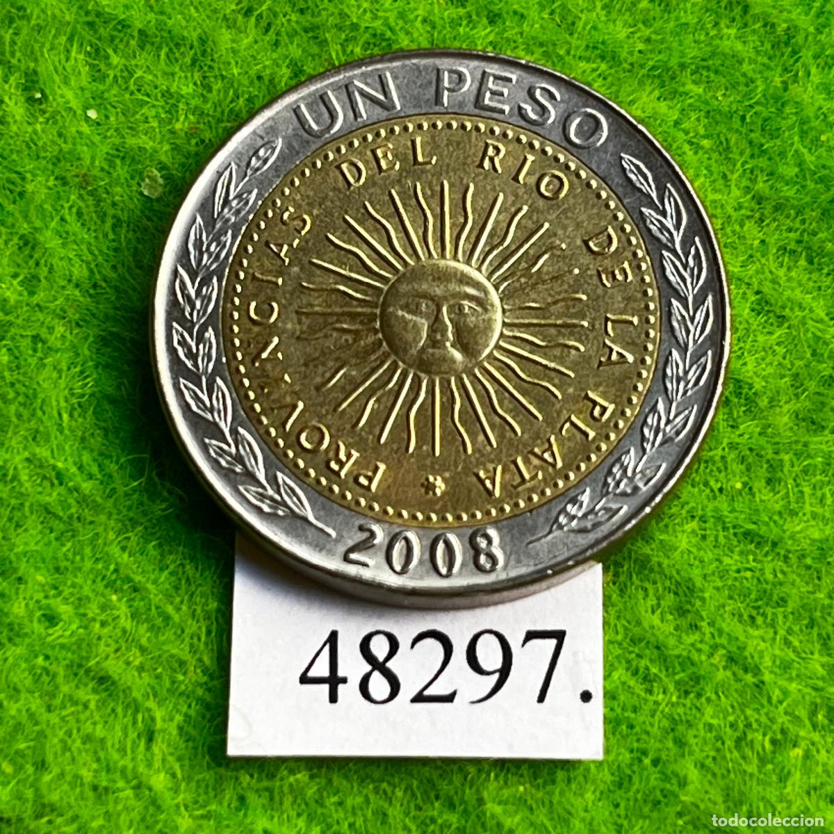 Monedas antiguas de Am&eacute;rica: Argentina 1 peso 2008, bimet&aacute;lica
