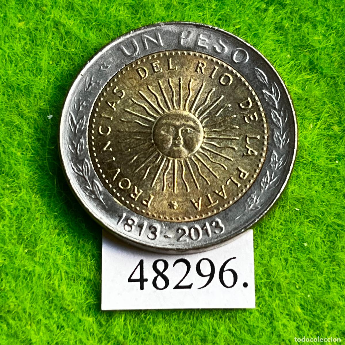Monedas antiguas de Am&eacute;rica: Argentina 1 peso 1813-2013, bimet&aacute;lica