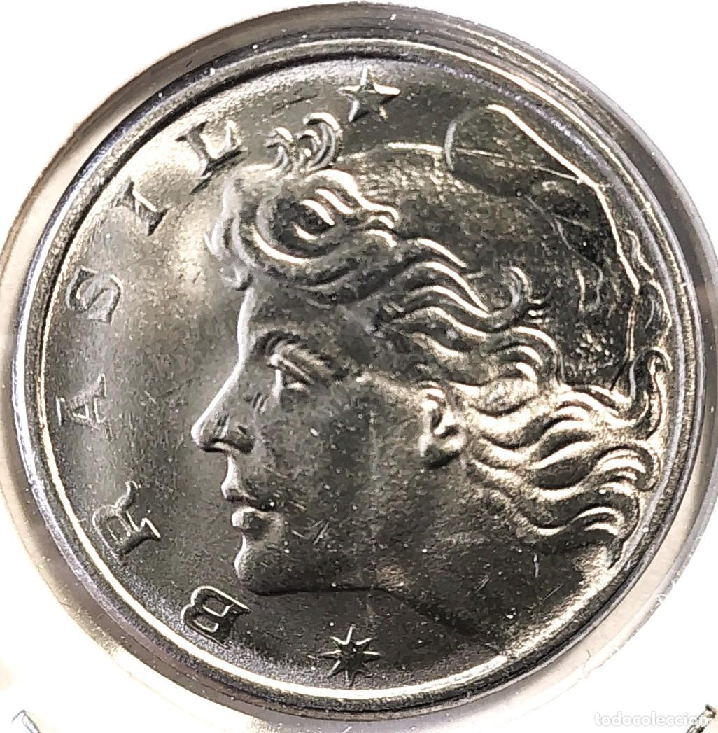 Monedas antiguas de Am&eacute;rica: BRASIL (1942-1986) - 10 CENTAVOS 1977 - A - 4,22 GR. ACERO INOXIDABLE - DIAMETRO 23 mm - KM#578.1a