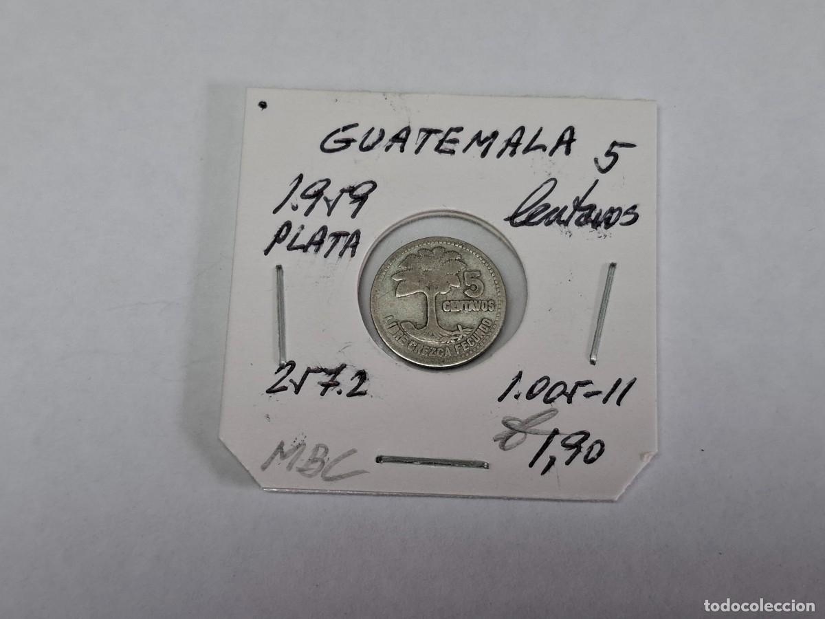 Monedas antiguas de Am&eacute;rica: 5 CENTAVOS de PLATA de 1959 KM 257.2 GUATEMALA en MBC
