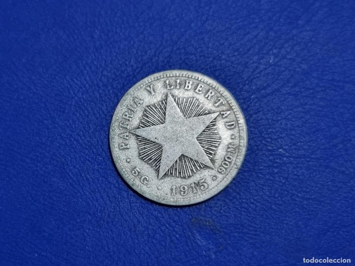 Monedas antiguas de Am&eacute;rica: Moneda Plata Republica 20 Centavos 1915 Patria y Libertad