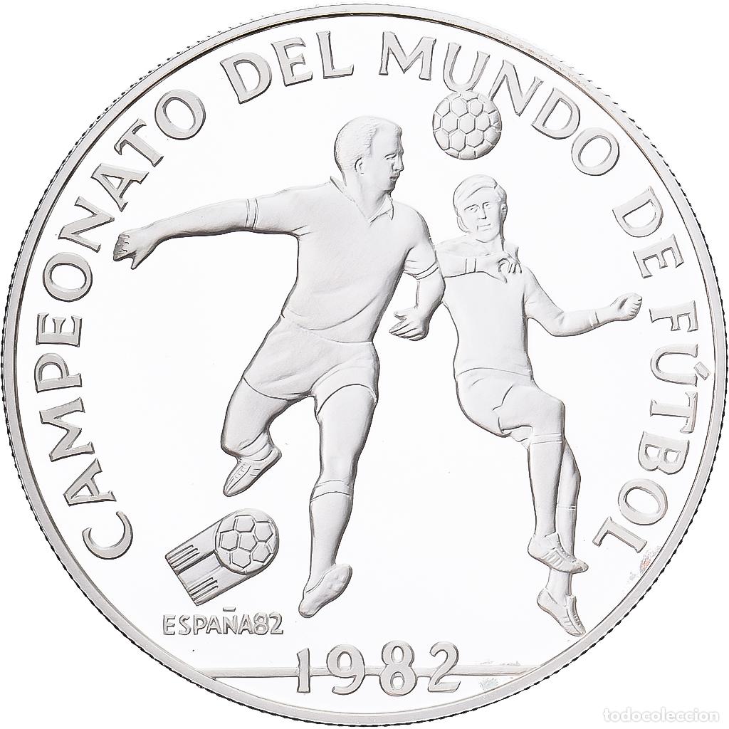 Monedas antiguas de Am&eacute;rica: [#1215116] Panam&aacute;, 5 Balboas, Campeonato del Mundon de Futbol, 1982, Franklin Mint