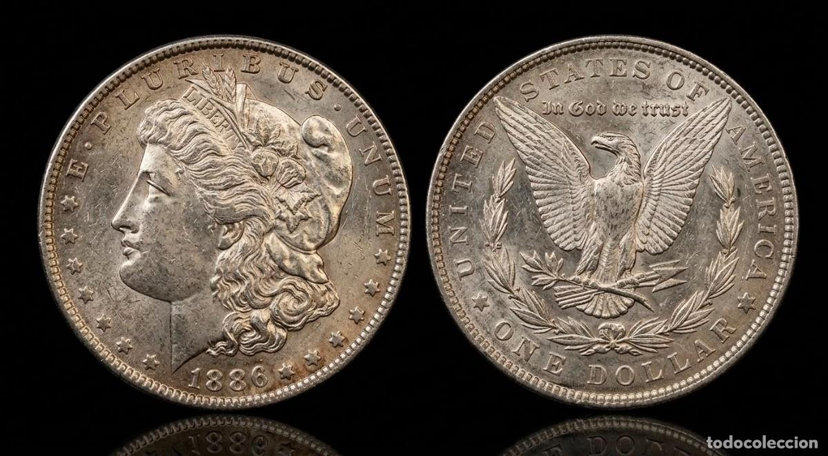 Monedas antiguas de Am&eacute;rica: Estados Unidos 1 D&oacute;lar &rdquo;Morgan Dollar&rdquo; 1886 Philadelphia Km 110 Plata