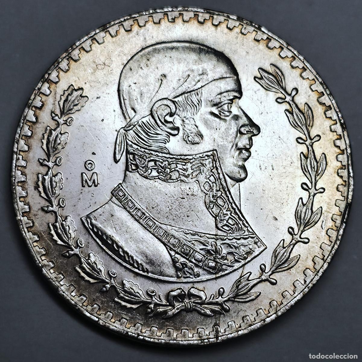 Monedas antiguas de Am&eacute;rica: MONEDA DE PLATA MEXICO, 1 PESO 1960