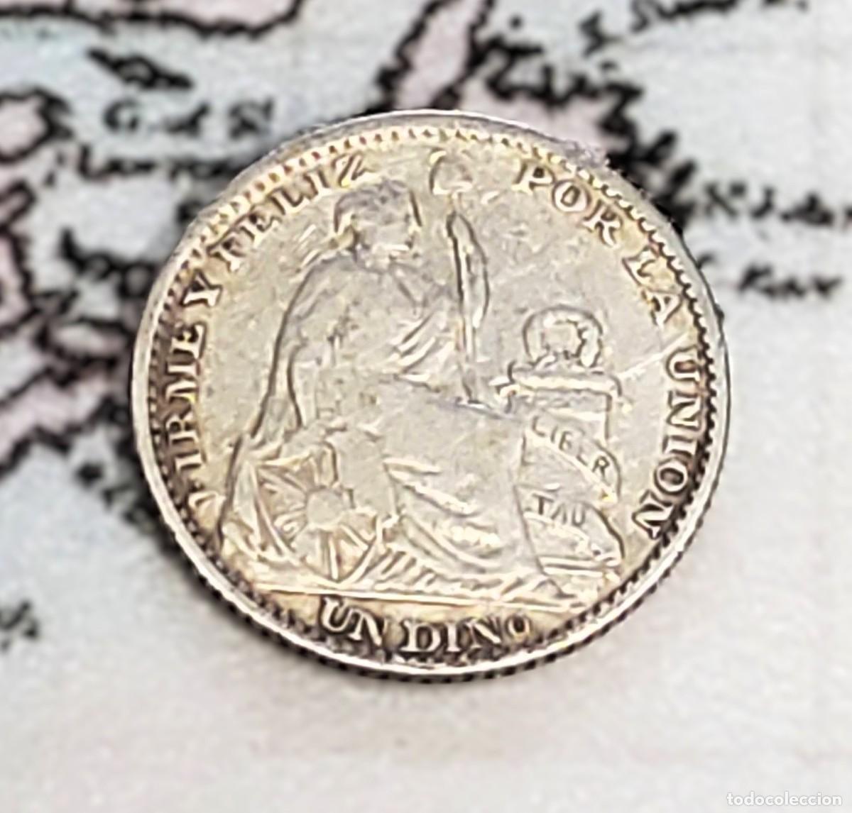 Monedas antiguas de Am&eacute;rica: 1 DINERO DE PLATA DE PER&Uacute; DEL A&Ntilde;O 1896-F.MUY BUEN ESTADO DE CONSERVACI&Oacute;N