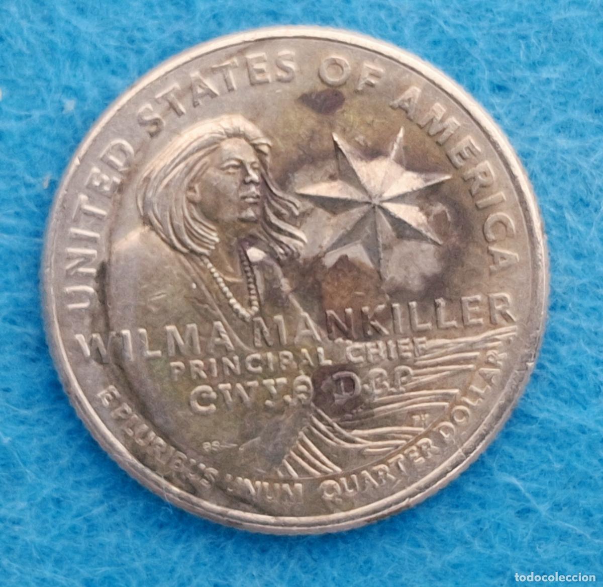 Monedas antiguas de Am&eacute;rica: Moneda Estados Unidos. 25 cents 2022 quarter dollar. Wilma Mankiller. Ceca D. AMERICAN WOMEN QUARTER