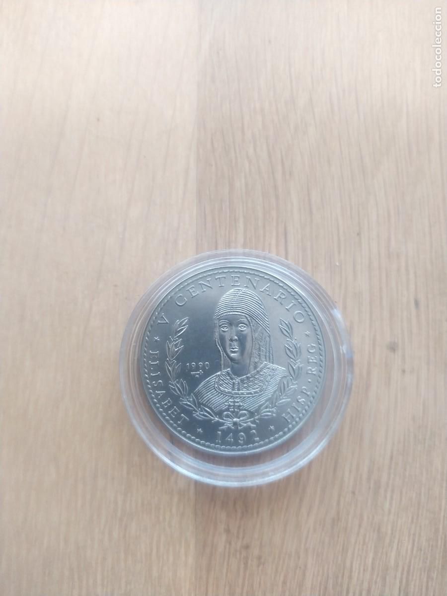Monedas antiguas de Am&eacute;rica: 1 PESO DE CUBA 1990. V CENTENARIO. NIQUEL. ISABEL I, LA CAT&Oacute;LICA. UNC,SC.