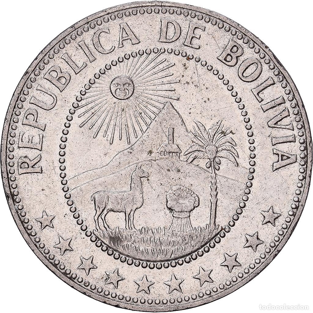 Monedas antiguas de Am&eacute;rica: [#1551891] Bolivia, 50 Centavos, 1965, N&iacute;quel recubierto de acero, MBC, KM:190