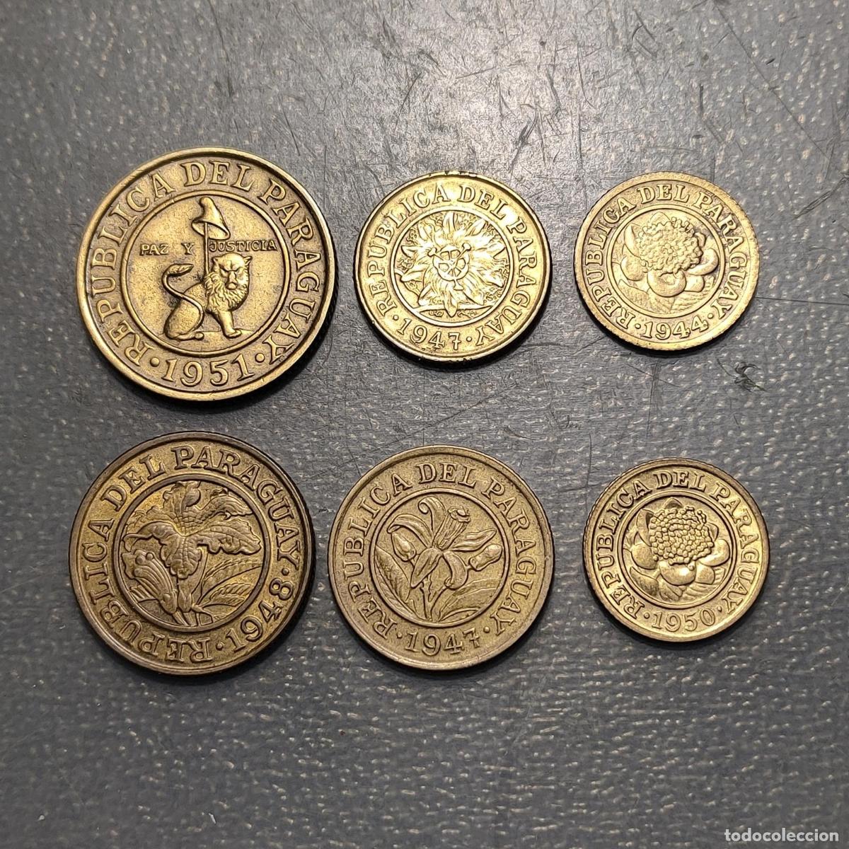 Monedas antiguas de Am&eacute;rica: PARAGUAY LOTE DE 6 MONEDAS DISTINTAS