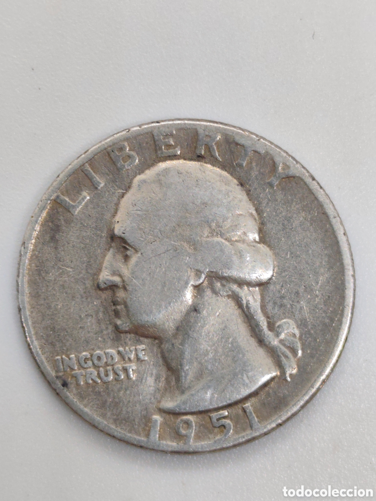 Monedas antiguas de Am&eacute;rica: Moneda de plata usa 1951