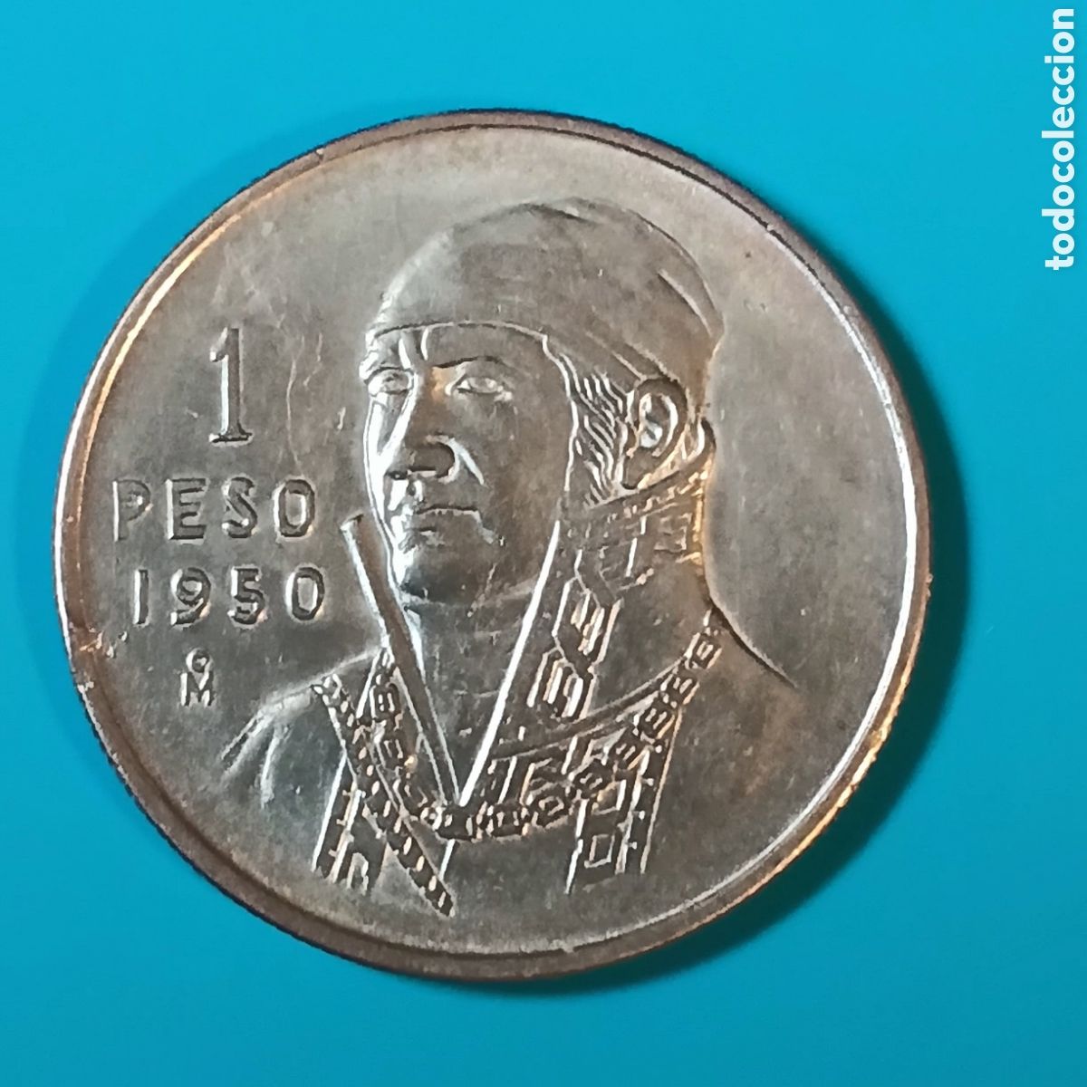 Monedas antiguas de Am&eacute;rica: MEXICO 1 PESO PLATA 1950 JOSE M&ordf; MORELOS