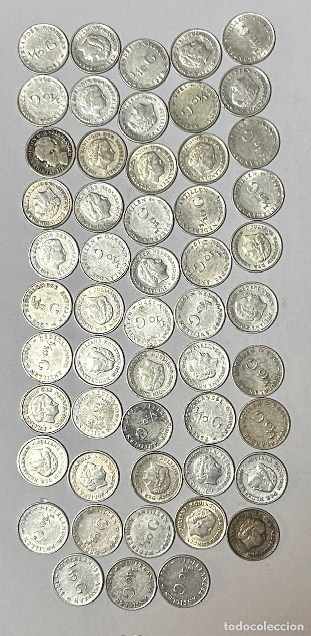 Monedas antiguas de Am&eacute;rica: L127 LOTE 53 MONEDAS ANTILLAS HOLANDESAS PLATA DE 0,65