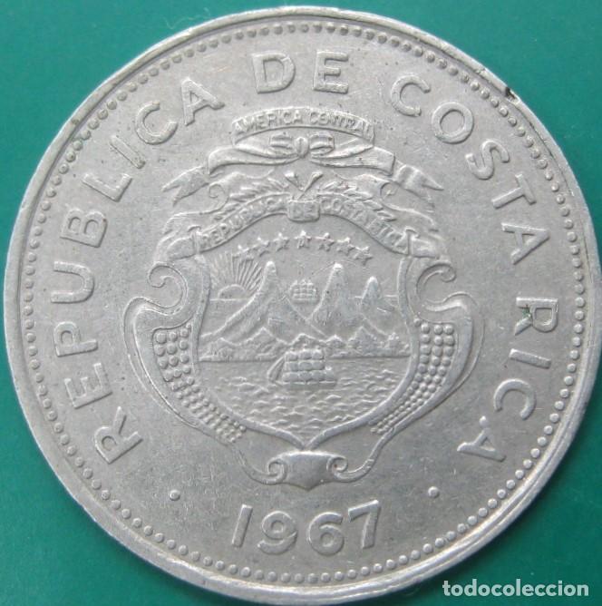 Monedas antiguas de Am&eacute;rica: Costa Rica, 25 C&eacute;ntimos 1967 KM#188.1./ Circulada, muy bonita. La de las fotos.