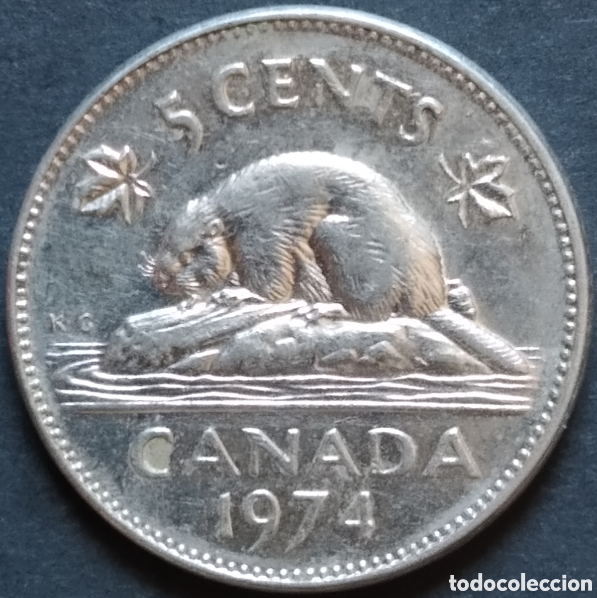 Monedas antiguas de Am&eacute;rica: MONEDA - CANADA 5 CENTS 1974