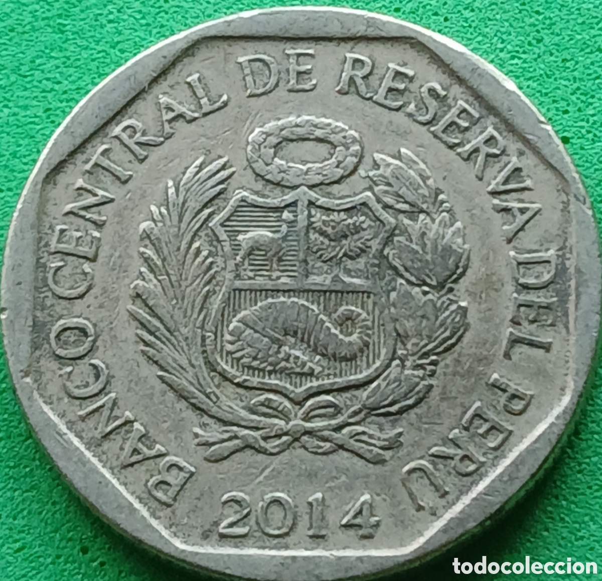 Monedas antiguas de Am&eacute;rica: Per&uacute; 50 c&eacute;ntimos 2014 km#307.4