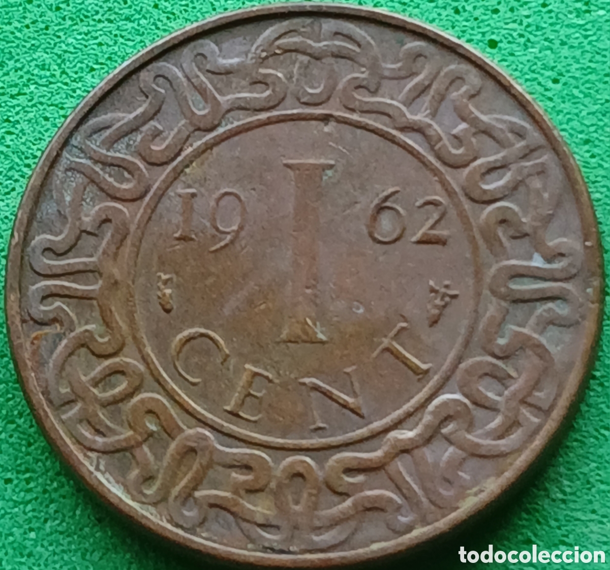 Monedas antiguas de Am&eacute;rica: Surinam 1 cent 1962 km#11 sin marca