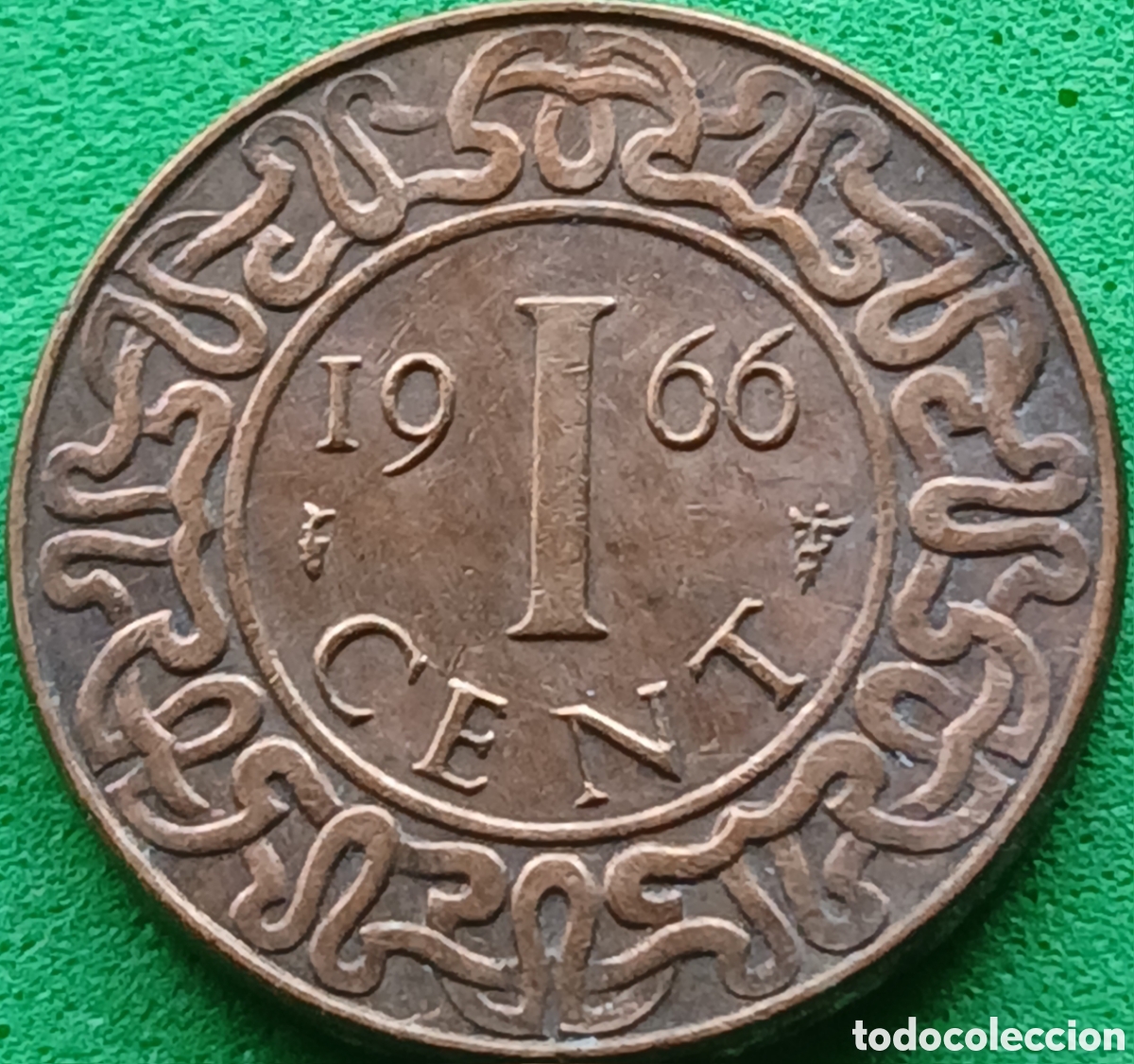 Monedas antiguas de Am&eacute;rica: Surinam 1 cent 1966 km#11