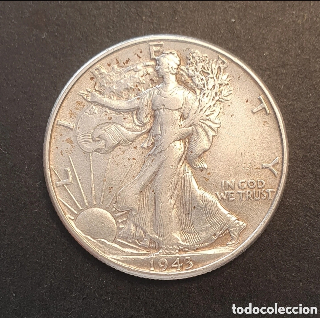 Monedas antiguas de Am&eacute;rica: EEUU 1/2 D&Oacute;LAR PLATA 1943 FILADELFIA