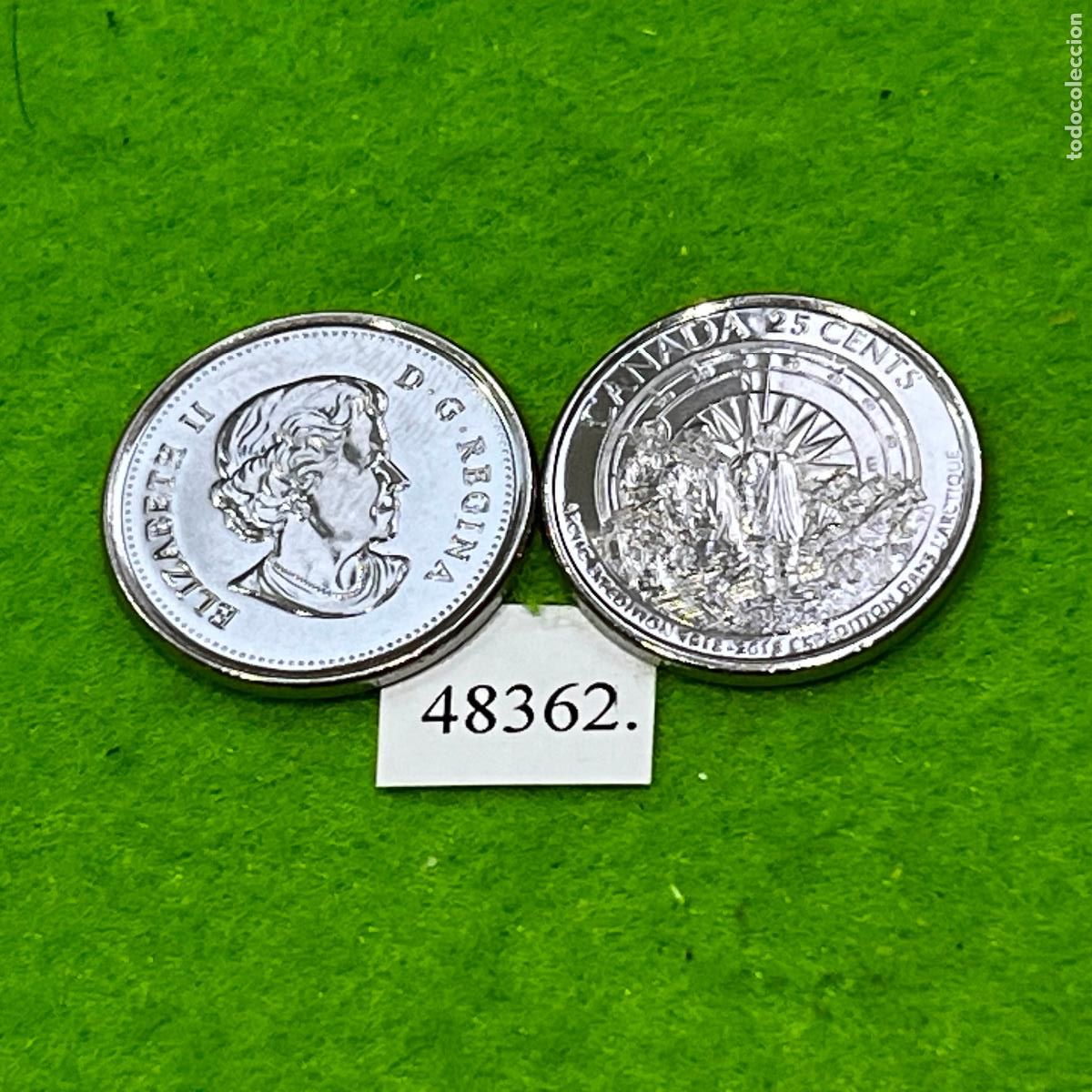 Monedas antiguas de Am&eacute;rica: Canada 25 c&eacute;ntimos 2013, Expedici&oacute;n &Aacute;rtica Canadiense, una moneda, 48362 5