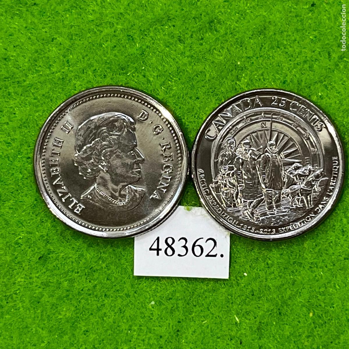 Monedas antiguas de Am&eacute;rica: Canada 25 c&eacute;ntimos 2013, Expedici&oacute;n &Aacute;rtica Canadiense, una moneda, 48362 4