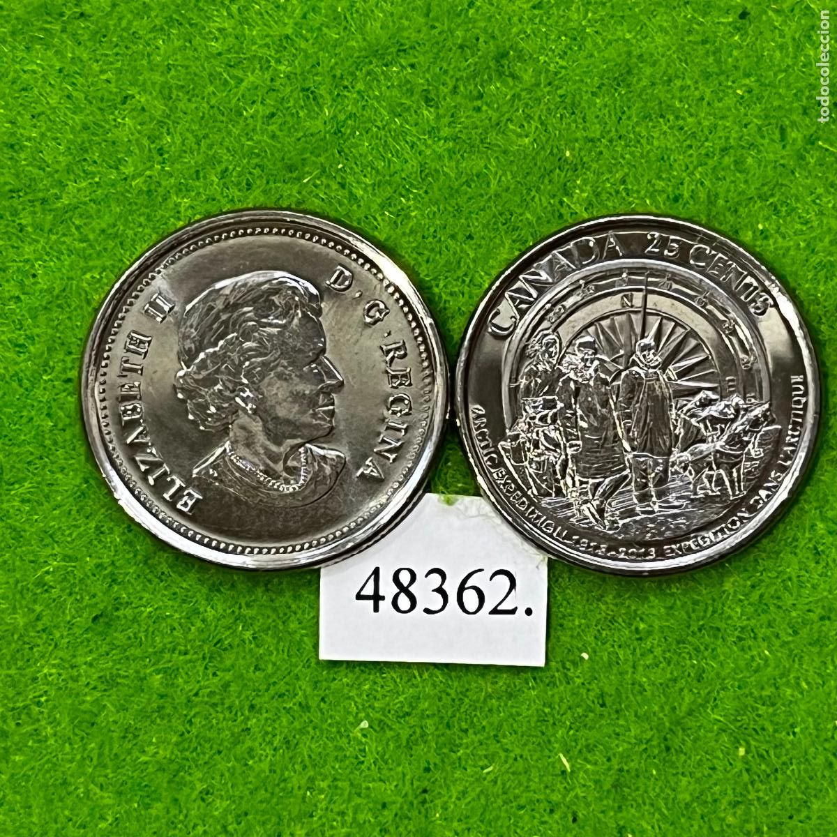 Monedas antiguas de Am&eacute;rica: Canada 25 c&eacute;ntimos 2013, Expedici&oacute;n &Aacute;rtica Canadiense, una moneda, 48362 2