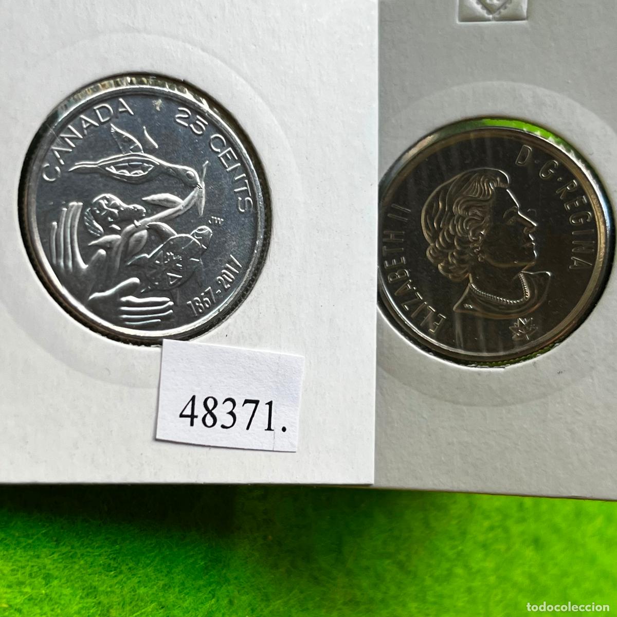 Monedas antiguas de Am&eacute;rica: Canada 25 c&eacute;ntimos 2017, esperanza por un futuro verde, una moneda, 48371 2