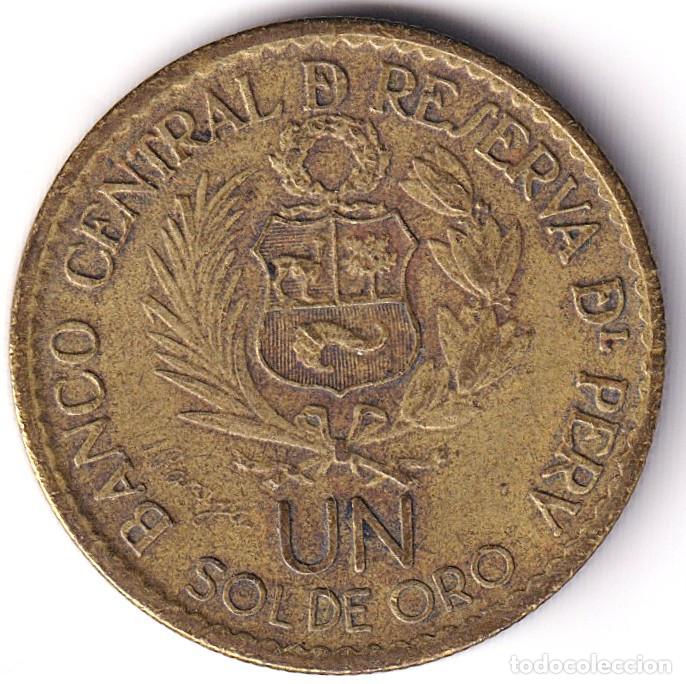 Monedas antiguas de Am&eacute;rica: MONEDA PERU - UN SOL DE ORO 1965 - LIMA - CASA DE LA MONEDA - LATON
