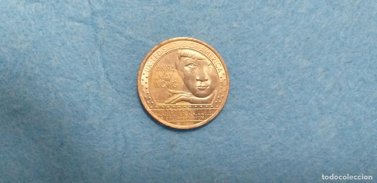 Monedas antiguas de Am&eacute;rica: Moneda de Estados Unidos, U.S.A. 25 CENTAVOS QUARTER d&oacute;lar. 2023. P. ANNA MAY WONG. Mujeres famosas