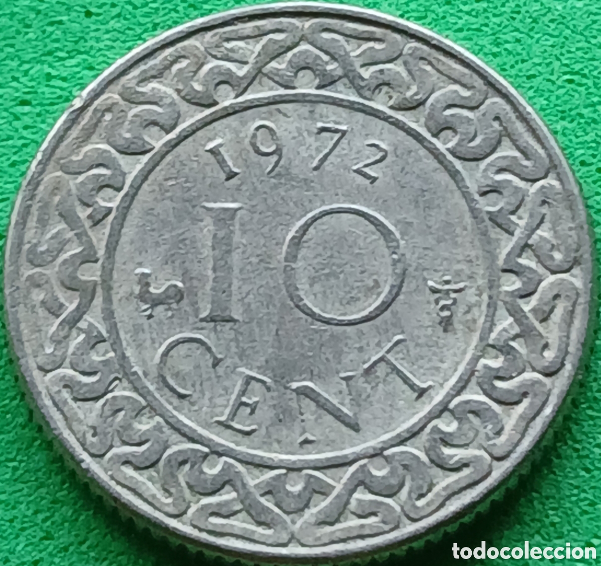 Monedas antiguas de Am&eacute;rica: Surinam 10 cent 1972 km#13