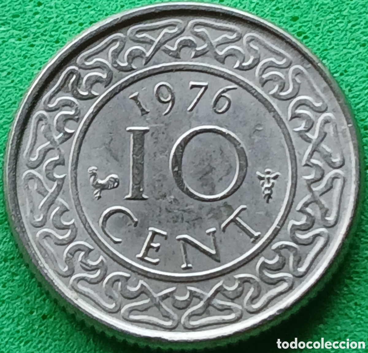 Monedas antiguas de Am&eacute;rica: Surinam 10 cent 1976 km#13