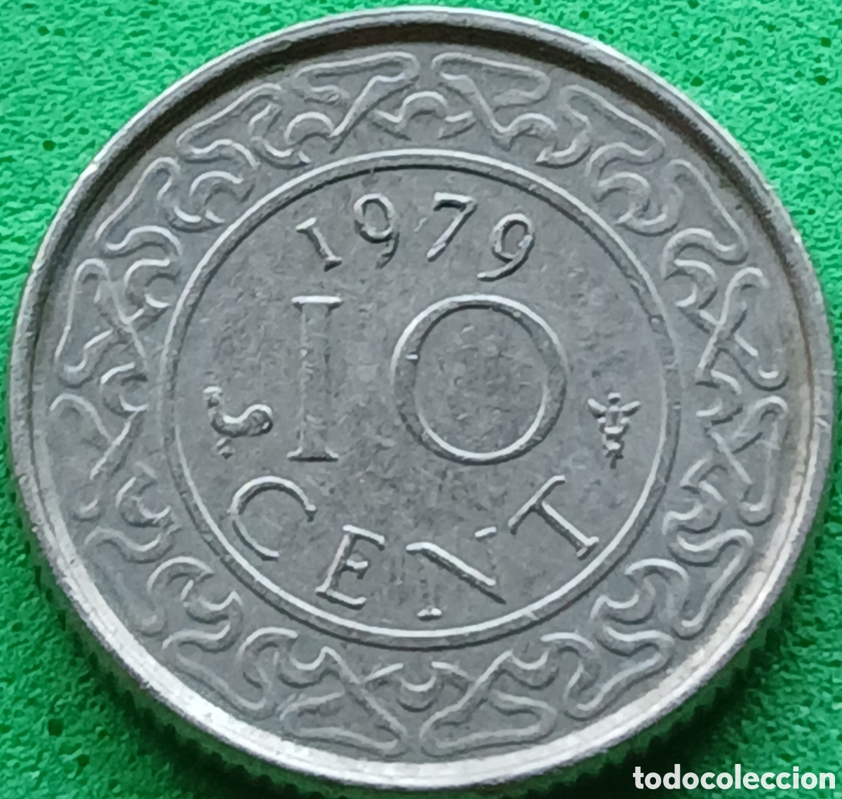 Monedas antiguas de Am&eacute;rica: Surinam 10 cent 1979 km#13